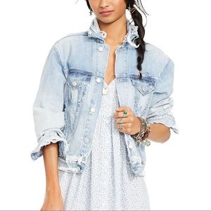 Ralph Lauren brand distressed denim jean jacket